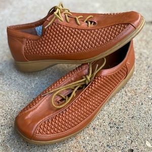 Sofaear | Brown/Tan comfort lace up shoes
